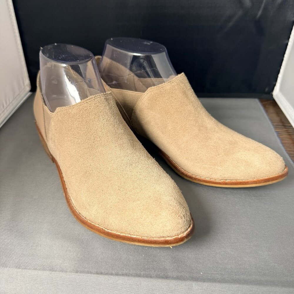 Aldo Women's Aucoin Loafers Shootie Size 7.5 Beige Suede Stacked Heel - Picture 5 of 6